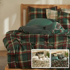 체크 마이크로워셔 동화속 베이지 침대패드Q 62365ea 1(ea)