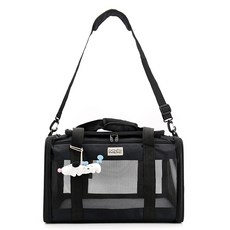 퍼피허그 PoPo 애견 산책가방 이동 가방 고양이 강아지 캐리어 기내용 컨넬 카시트 슬링백, 블랙, 1개