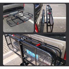 자동차 후면 트레일러 차량용 캐리어 트렁크 수납 바스켓 오프로드 바구니 히치 선반 접이식, 150x50x15, 150x50x15, 1개