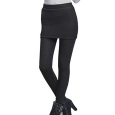 스킨센스 여성용 국내생산 기모 융털 치마레깅스