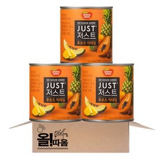 동원 JUST 저스트 노슈가 후르츠 칵테일 통조림, 3개, 425g