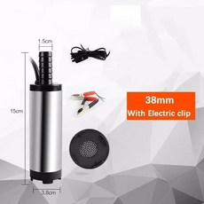 38mm 연료 이송 펌프 12 볼트 전기 12L/min 12V 24V DC 펌핑 용 스테인레스 스틸 쉘 디젤 오일 물 잠수정, [01] Clip, [01] 12V, 1) Clip - 12V