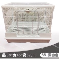 寵物籠子 68公分 潔白色, 1個