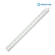 동양 16A 메인스위치 멀티탭 14구 2.5m DYM-G14C(SC) 난연 국내생산 안전커버형, 1개, 화이트