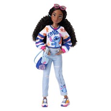 Disney 디즈니 ILY 4EVER 패션 인형 다크 헤어 스티치 높이 29.2cm(29cm) 13개의 관절 2개의 완벽한 믹스 앤 매치 의상 및 미키 링, 1개