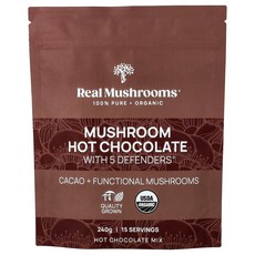 Real Mushrooms 버섯 핫 초콜릿 5 Defenders® 함유 240g, Real Mushrooms 버섯 핫 초콜릿 5 Defe, 1