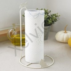 트레분 고양이 키친 타올꽂이 아이보리 키친타올휴지걸이 키친타올홀더 키친타올보관 키친타올홀더스탠드