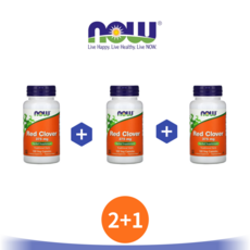 2+1 나우푸드 레드 클로버 375mg 100캡슐 붉은 토끼풀 이소플라본, 100정