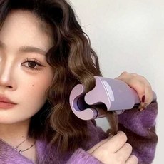 굵은 물결 고데기 볼륨 40mm 퍼플 미용실 웨이브 음이온, B. 로즈 퍼플