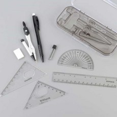 컴퍼스 각도기 자 세트 학습자 삼각자세트, 1개, 상세페이지 참조