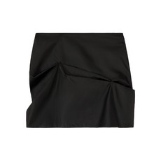 가니 개더 디테일 미니 스커트