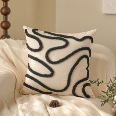 純色抱枕套 臥室沙發靠墊枕套, 款式1 含枕芯,45*45厘米