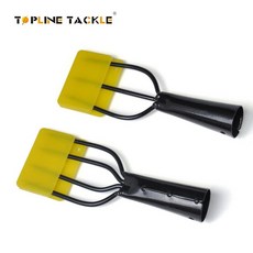 스프링 스틸 3/4/5개 톱니가 있는 검은색 미늘 장착된 물고기 포크 얼음낚시용 방어구 물고기 빠짐 방지 야외 낚시 장비, 다섯 개의 이빨(대)