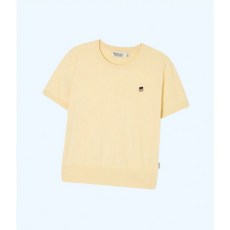 후아유 WHO.A.U Steve R 넥 Plain 반팔티 반팔 티셔츠 상의 니트 니트티 스웨터 WHKAG2425F 4986506
