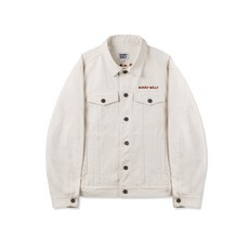매장정품 와키윌리 WACKY WILLY 자수 레터링 트러커 크림 WA2501JK15CM 185823