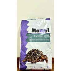Mazuri 陸龜飼料，適用於森林與熱帶陸龜，如紅腿龜與星龜，含維生素礦物質，無添加，美味配方, 1個, 陸龜飼料大乖乖