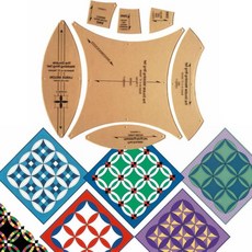 퀼팅 템플릿 HONEYSEW 더블 웨딩 링 세트 직경 17인치 x 7 자