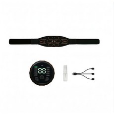 健腹器ems肌肉刺激 懶人微電流健身腰帶全身塑形訓練 腹肌貼, 中文, 2主機+2橙色手腳帶