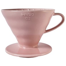 HARIO VDC-02 彩虹磁石濾杯 藏青色/櫻花粉/湖水綠/萊姆綠 手沖咖啡濾杯 陶瓷濾杯, 1個, 櫻花粉（2-4杯）, 480ml