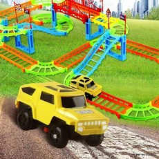 장난감 자동차 마이도매 레일카 레이싱 세트 블럭 조_ 050613