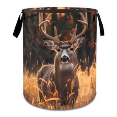 MIEPOS 가을 사슴 숲 세탁 바구니 소박한 더러운 옷 야생 동물 및 삼림 지대 보관 상자 기프트 에디션 욕실 침실 홈 데코용 생활 방수 옥스포드 천 바구니(50 x, MIEPOS 가을 사슴 숲 세탁 바구니, 소박한 더러운