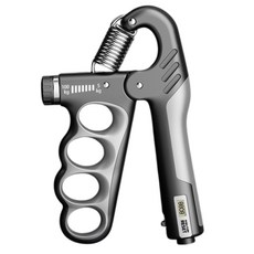 강도조절 전자식 카운터 핸드그립 손 악력기 5kg 100kg, 1개, 그레이