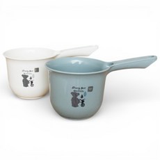 욕실 물바가지 손잡이 목욕탕 청소 바스켓, 그레이, 1개