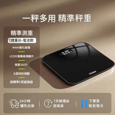 海爾 智慧體脂秤 健身房級 精準測脂 支援APP, 海爾體重充電十字藍, 1套, 如圖