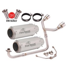 오토바이 배기 시스템 구멍 탈출 모토 머플러 전면 중간 링크 파이프, 1개, 6. Type A