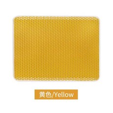 貓砂墊 貓砂盆墊 隔砂墊 雙層 EVA材質 防水 可清洗 易清潔, 1個, 黃色,S 3030釐米, 黃色