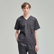 의료 분야 치위생사 상의 의사 하의 종사자 의사복 멸균복 스크럽복 간호사 유니폼 수의사 제품 병원복, 3.S 차콜 그레이 탑