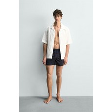 ZARA BASIC MID-LENGTH SWIMMING TRUNKS - Navy blue 8574/403/401