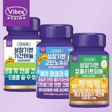 바이벡스 제약 교진노슈시 컴플리트미에 기간테늄 3종 세트 키크는 성장기 어린이 청소년 영양제 두병 약 한달분 중학생 고등학생 일본 프리미엄 성장 발육 영양제 보조제 추천 식품간식, 2개, 405정