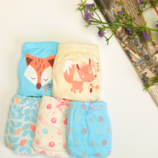 여아용 여우파티 순면 학생 삼각팬티 5종 세트