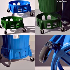 운반구 카트 바퀴 대형 화분 청소도구함 운반 이동 수레 운반기 55L, 55그린