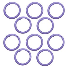 원터치 오픈 33mm 오링 고리 키오링 키링 열쇠고리 부자재 가방 연결고리, 10개, 라벤더