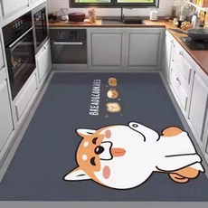대형 규조토 발매트 싱크대 논슬립 주방매트 주방 40X60 신선한, 1개, E. 감자튀김 워프