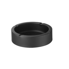 紅銅色金屬菸灰缸，加厚耐用復古拉絲表面，四菸槽設計安全易清潔, 黑色加厚煙缸14cm, 1個