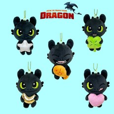 투슬리스 코디 코스튬 5종 키체인 8cm 달 물고기 별 크로버 하트 드래곤 길들이기 캐릭터 인형 가방고리 키링, 1개, 투슬리스 코디(하트)가방고리