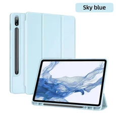 삼성 갤럭시 탭 A9+/A11+ 케이스 A11/A9 8.7인치 S9FE S10FE S8/S7 11인치 S7+/S8+/S9+/S10+ 12.4인치 S6 L, 05 Tab A9 8.7in, 05 Sky blue