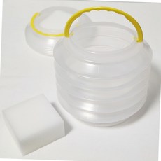 수채화 미술용 자바라 접이식 물통 투명 휴대용 미술 준비물 스펀지 포함 미술준비물 미술도구
