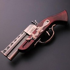 復古洋槍模型打火機 便攜點火 指尖把玩, 【金屬款】1881送支架, 1個