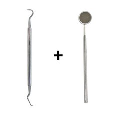 치석제거기 (샤프)+치경 치아거울 스케일링도구 치석제거 치과용기구 스켈링