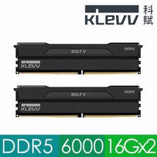 KLEVV BOLT V DDR5 記憶體 含散熱片, 1個, DDR5-6000 32G 16Gx2