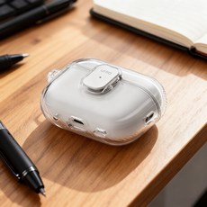 UNIQ Glase Pro 藍牙耳機保護套 附扣環, 透明, 1個, Airpods Pro3