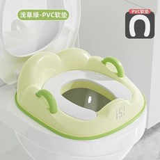 兒童馬桶坐便圈 坐便器 寶寶馬桶圈 坐墊圈 男孩女孩小孩坐厠嬰兒, 春芽綠-PVC軟墊（親膚易清洗）