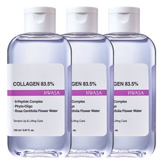화사 발효 콜라겐 83.5% 고함량 저분자 탄력 링클 케어 토너, 3개, 150ml