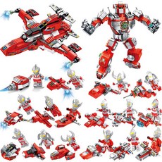 귀여운 울트라맨 미니 캐릭터 조립 호환 블록, 1세트, 16종세트C