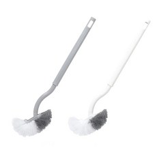 彎頭馬桶刷 清潔刷 浴廁清潔刷 日系無死角浴室刷 S型馬桶刷, 白色/灰色(隨機), 1個