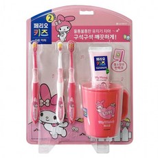 어린이 칫솔치약 세트 페리오 마이멜로디 키즈 양치세트 5세이하, 단품, 1